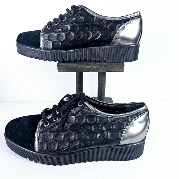 Aquatalia by Marvin K Aida Platform Weatherproof Suede Platform Sneaker, - Picture 3 of 11